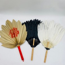 古德濟公扇葉扇，黑白羽毛扇，傳統工藝佛具金紙扇，輕巧便攜, 天然扇子 ( 無印字), 天然扇子 ( 無印字)