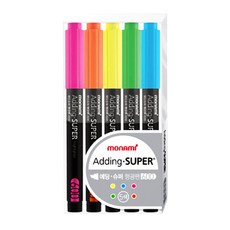 모나미 에딩 슈퍼 형광펜 600 5색 세트, 1개