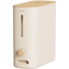 【ECOCO】意可可定量米桶 旋鈕式定量出米 儲米桶 防蟲防潮 米箱 米罐 米桶 密封罐 防潮罐 保鮮罐 儲糧桶 飼料桶, 1個, E24206-奶油色