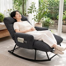 1인용 리클라이너 소파 편안한 흔들의자 안락의자 각도조절, 1개, 그레이