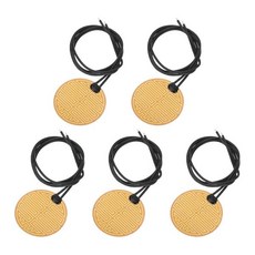 메카닉스티 5pcs 히터 필름 히팅 플레이트 8W 5V 폴리이미드 히트 패드 접착 PI 히터 소자 필름 50mm 다이아 히터 스트립 일정 온도용