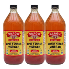 [Bragg] 다이어트 오가닉 애플 사이다 비니거 946 ml 3 SET, 946ml, 3개