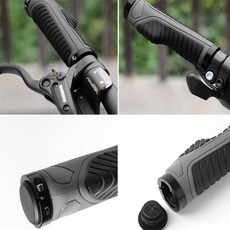 미끄럼방지 합성고무 잠금링 자전거 핸들손잡이 (그레이) 자전거손잡이그립