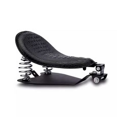 오토바이안장 자전거 쿨시트 쿠션 허리통증 제품 충격흡수, 3. 블랙 원형 스프링/싱글시트 풀세트, 1개