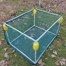 물고기 사육용 그물망 부력 그물 양식장 케이지, 6_이중프레임덮개없음90x70x50하드플로트