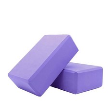 요가 블록 2팩 경사진 가장자리가 있는 부드러운 미끄럼 방지 폼 블록, 퍼플