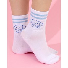 Renoma underwear [레노마] 시나모롤 성인 링글 중목 양말 1족_TE3YW63497