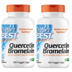 (2병)몸속염증제거 여드름영양제 비염에좋은영양제 퀘르세틴브로멜라인 퀘르세톨 브로멜라민 750mg 180캡슐, 180정, 2개