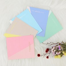 감사카드 파스텔톤 결혼 축하 종이 카드 세트, 1개