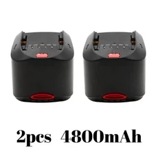 보쉬 18V 12.8Ah 리튬 이온 배터리 PBA PSB PSR PST 홈 가든 도구 C 타입 전용 AL1830CV AL1810CV AL1815CV, 05 4800mAh x2