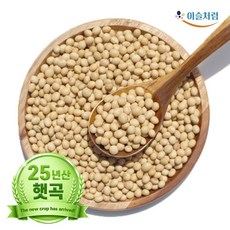 이슬처럼 국산 백태 1kg 메주콩 노란콩 ( 2025년산 ) 국내산, 1개