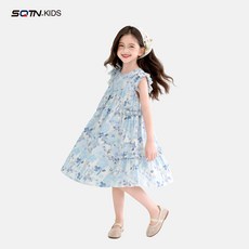 SQTN.KIDS 女童碎花公主連衣裙