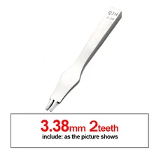쿠쿠스토어 1개 가죽공예 스티칭 사선 플랫 프롱 치즐 펀칭 2.7/3.0/3.38/3.85mm 품, 02 3.38MM-2T