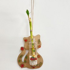 돌봄교실 식물키우기 단체수업 우드판 행잉걸이 개운죽 화분 만들기 활동수업 체험활동, 호리병, 1개