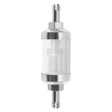 ATV 먼지 자전거 모토크로스용 8mm 알루미늄 합금 가스 연료 오일 필터, 02 실버, 01   Mainland