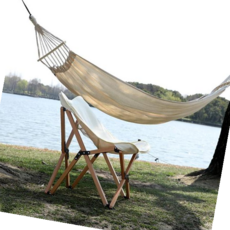 해먹침대 캠핑그네 캔버스 우드바 해먹 일반형 와이드형