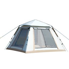 防曬帳篷 自動速開四面通風, 墨绿（2.1*2.1*1.4M)四面帳+防潮墊, 3-4人