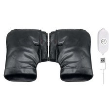 전기 난방 핸들바 장갑 방수 사이클링 핸드 워머 자전거 오토바이 스쿠터용 방풍 반사, 1. Black