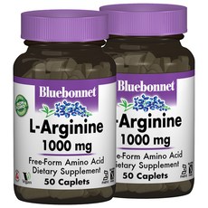 Bluebonnet 左旋精胺酸 1000mg素食錠, 50顆, 2罐