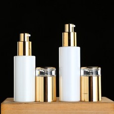 20ml 유리 분사기 병 흰색 리필 형 에멀젼 로션 펌프 골드 캡 20g 50G 빈 화장품 크림 항아리, 16 60ml sprayer