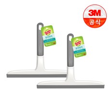스카치브라이트 스퀴즈 유리닦이 물기제거 윈도우 브러쉬, 2개, 화이트