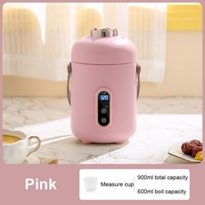 다기능 미니 건강 메이커 붙지 않는 코팅 세라믹 유약 라이너 세척 가능 스튜 예약 요리, 유럽 연합, Pink