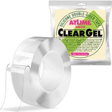 아뜰라임 클리어겔 자국없는 초강력 실리콘 양면 테이프 3cm x 3m, 투명, 1개