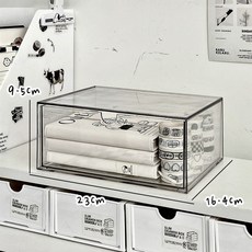 抽屜式收納盒 透明壓克力 可疊加, 1個, 高透可疊加收納盒*特大號/一個裝