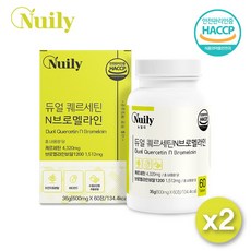 브로멜라인효소 퀘르세틴 케르세틴 브로멜린 파인애플 소화효소 파파인 달팽이추출 분말 가루 알약 정 식약처 인증 인정 해썹, 2개, 60정