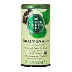 더리퍼블릭오브티 브레인 부스트 슈퍼 그린티 녹차 티백 The Republic of Tea Brain Boost Supergreen Green Tea, 1개, 1.4g