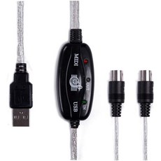 사노시 USB 마이디키보드 인터페이스 컨버터 케이블 어댑터 2미터, 사노시 USB 마이디키보드 인터페이스 컨버터 케이블 어