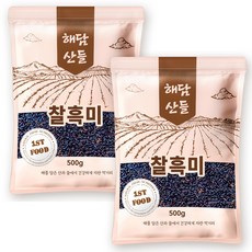 해담산들 국산 찰흑미, 2개, 500g
