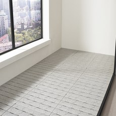 알뜨리 층간소음방지 베란다 거실 놀이매트 2P 그레이, 단품