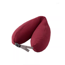 舒適護頸枕，人體工學設計，柔軟親膚材質，旅行午睡必備, 紅色