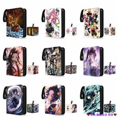 鬼滅之刃卡冊 十一款拉鏈卡冊 卡牌收纳册 多頁卡位卡冊 收納卡冊 四宮格 九宮格 皮质卡冊 動漫卡冊, 單獨 50張 内頁,四宮格 400卡位