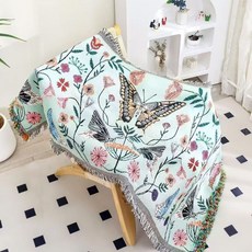 通用多功能線毯 雙面靠背加厚沙發蓋毯, 南瓜派沙髮巾,90乘180流蘇沙髮巾