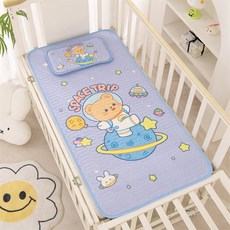 儿童卡通乳胶凉席宝宝席子幼儿园可机洗夏季卡通凉席, 宇航员熊