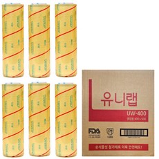 유니랩 업소용 포장랩 40 식당주방용랩 비닐랩, 6개, 500m