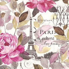 IHR 33x33 CM 餐巾紙 - Jardin Paris pink, 1個