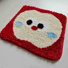 해피유통 유아 아동용 귀여운 캐릭터 원형 방석 소프트 플러시 체크 무늬 좌석 쿠션 사계절 사용 가능, 40*40센티미터., 33