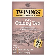 트와이닝스 퓨어 우롱차 티백 20개 40g(1.41oz) TWN-15426, Twinings 퓨어 우롱차 티백 20개 40g(1.4, 1개
