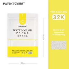 장 수채화 엽서용지 아티스트급 페인팅 블랭크 종이 코튼 박스 여행 스케치 미술, 1개, 1. 10Pcs 32K Coarse