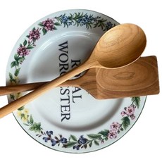 몽다름아 100% 핸드메이드 티크우드 뒤집개+ 서빙스푼 빅사이즈 조리도구, 1세트, 뒤집개(M) 1개+ 서빙스푼 1개