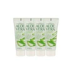(4개)푸드어홀릭 알로에베라 수딩젤 100ml /튜브 휴대용 병풀추출물함유 진정 빠른보습, 4개