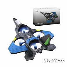 SG100pro 전투기 리모컨 비행기 충돌 방지 글라이더 항공기 EPP 폼 RC 장난감 4 채널 전투기, 1) Glider with 1Battery, 1개