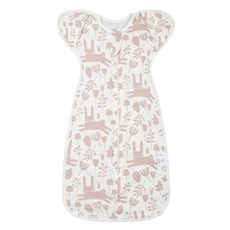 嬰兒動物圖案包巾 柔軟透氣舒適寶寶睡袋 防驚嚇拉鍊式包巾