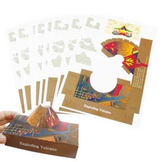 마그마분출 화산폭발 볼케이노모형지 10장 초등diy 실험키트 신기한과학, 1세트