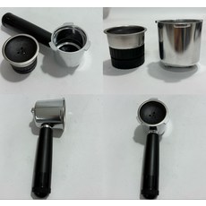 意式咖啡機研磨一體自動咖啡機家用小型蒸汽奶泡咖啡機20Bar, 1個, 配件-膠囊咖啡手柄(QF-N68L/QF-N68L):國內可用110v