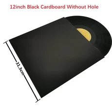 레코드 커버 슬리브 하드 LP 재킷 아우터 카드보드 12인치, 12in Black Without, 12in Black Without, 상세설명참조