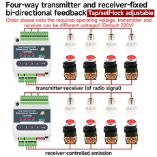 무선 PLC 원격 12V 제어 모듈 피드백 AC220V 스위치 IO 양방향 380V 24V, 04 4-way_04 220V, 1개